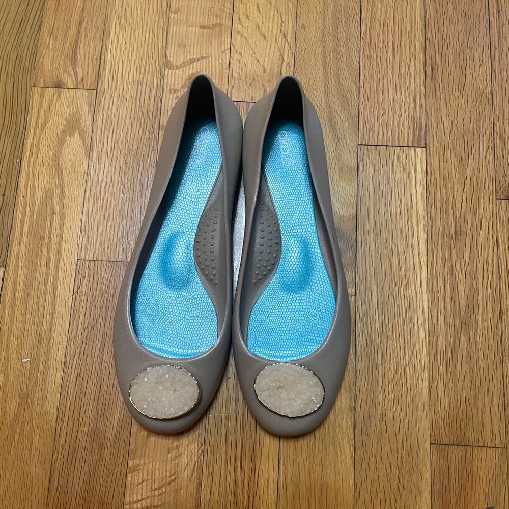 Oka B. "Izzie" Ballet Flat with Quartz Accent (10)